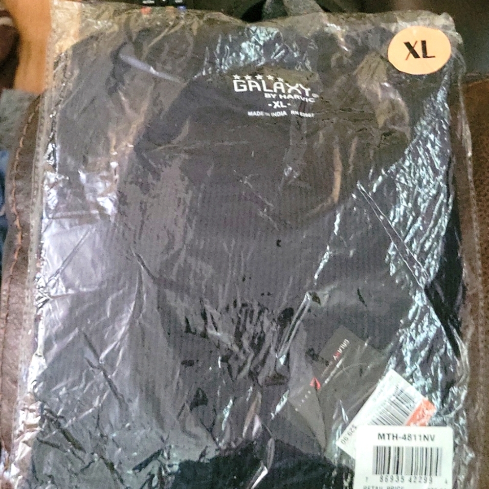 Men's xl black thermal  long sleeve  shirt